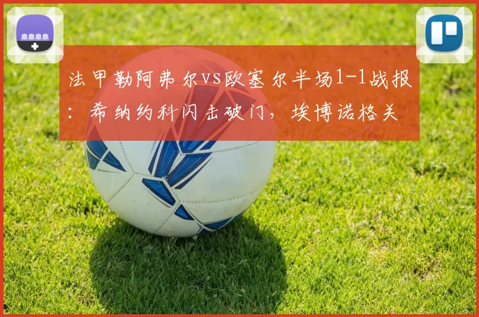 法甲勒阿弗尔vs欧塞尔半场1-1战报：希纳约科闪击破门，埃博诺格关键扳平，附两队历史交锋记录